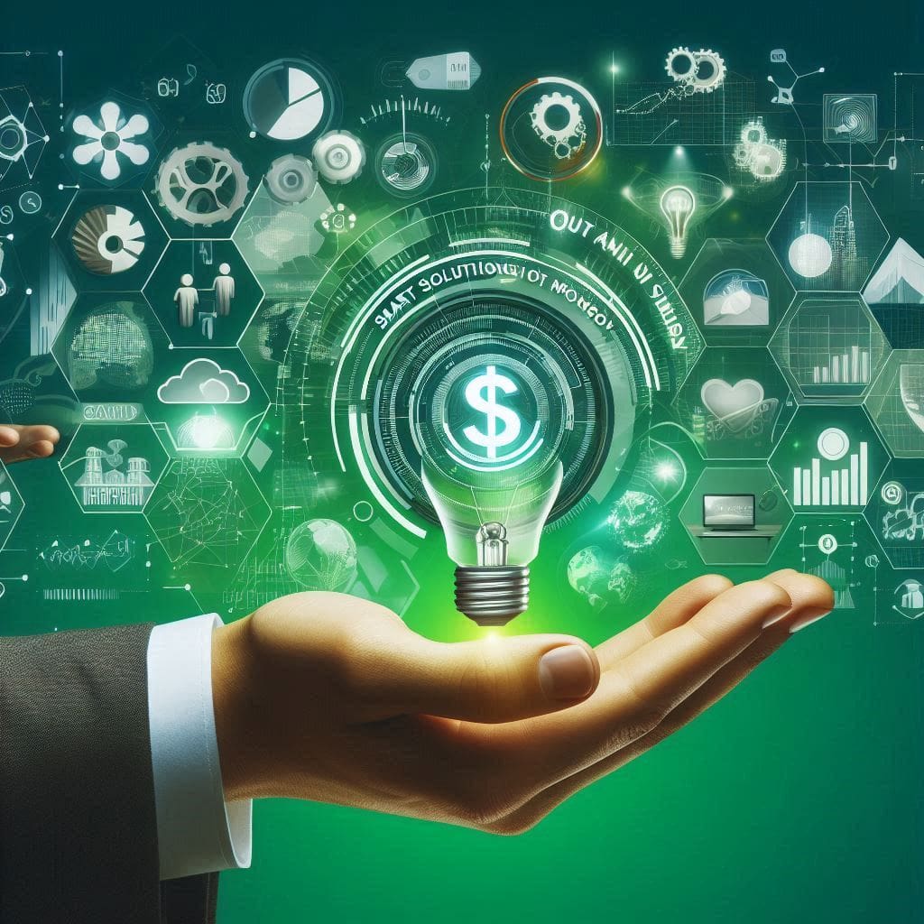solutions intelligentes main tenant une ampoule