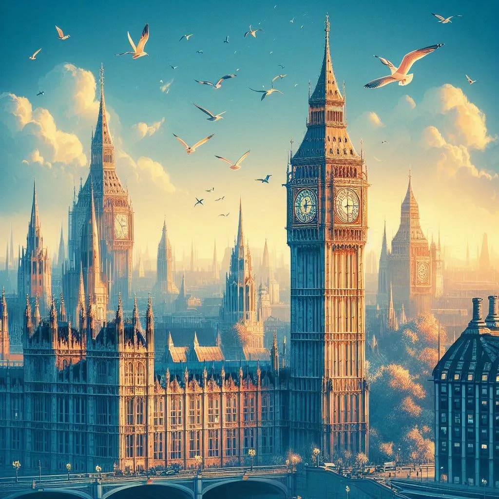 Londres Vue de Big Ben Art Digital