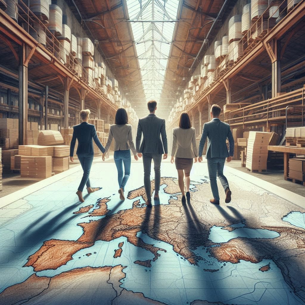 Team de consultants marchant vers un but commun